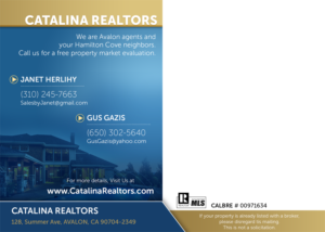 Diseño de Postal por Akshar Shailesh para Catalina Realtors | Diseño: #14503902