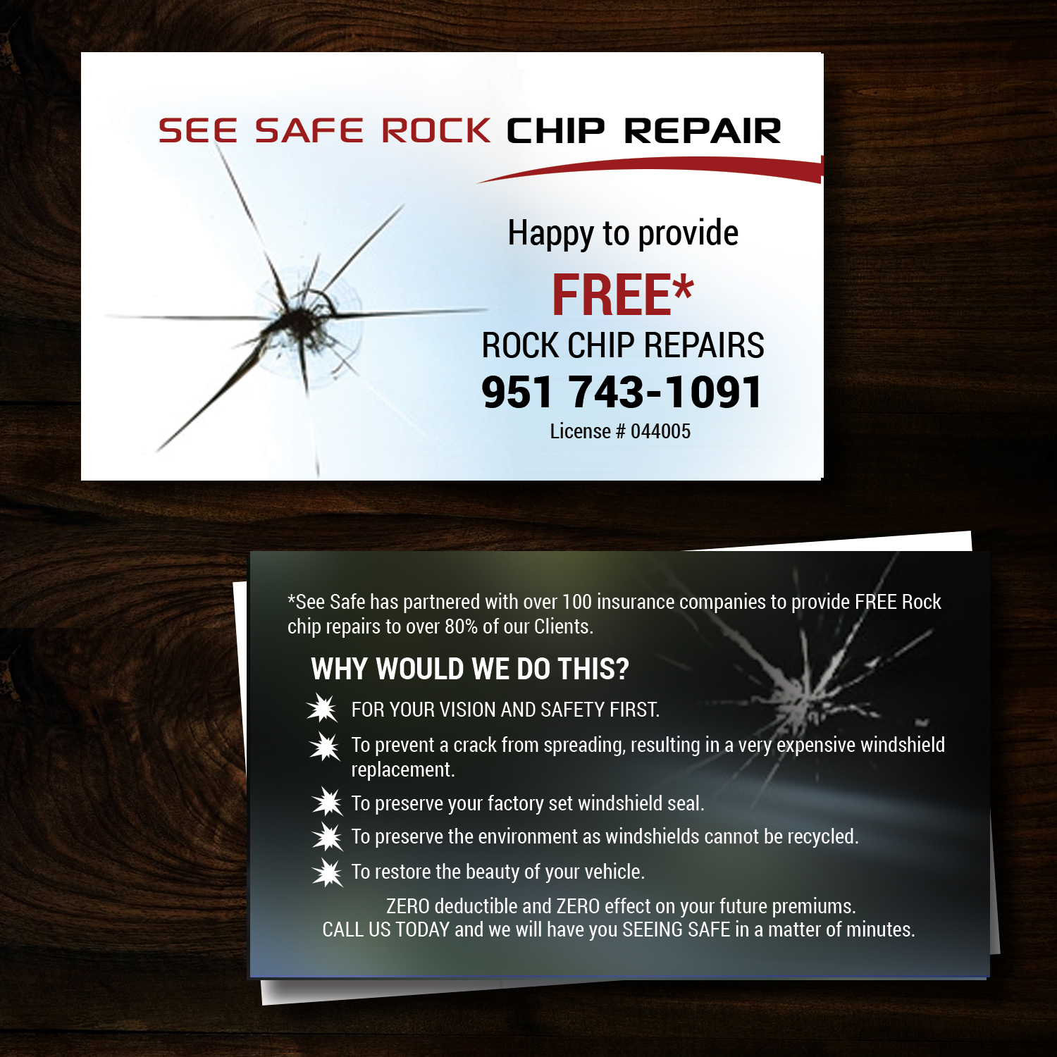 Visitenkarten-Design von uk für See Safe Rock Chip Repair | Design #14606148