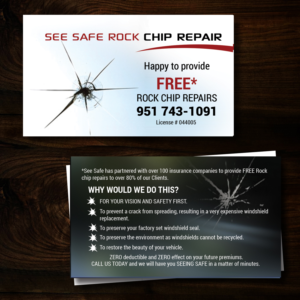 Visitenkarten-Design von uk für See Safe Rock Chip Repair | Design: #14606148