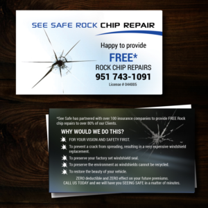 Visitenkarten-Design von uk für See Safe Rock Chip Repair | Design: #14606149