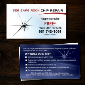 See Safe Rock Chip Repair Business Card Design Project