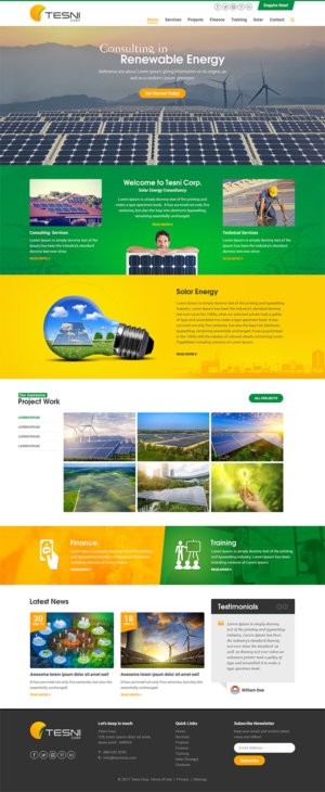 Web Design for Solar Energy Consultancy Company | Web Design by RupalTechno