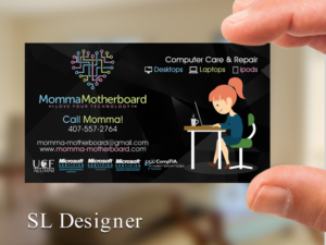 Momma Motherboard, An IT Company Has New Logo, Need Fresh Business Cards | Business Card Design by SL Designer