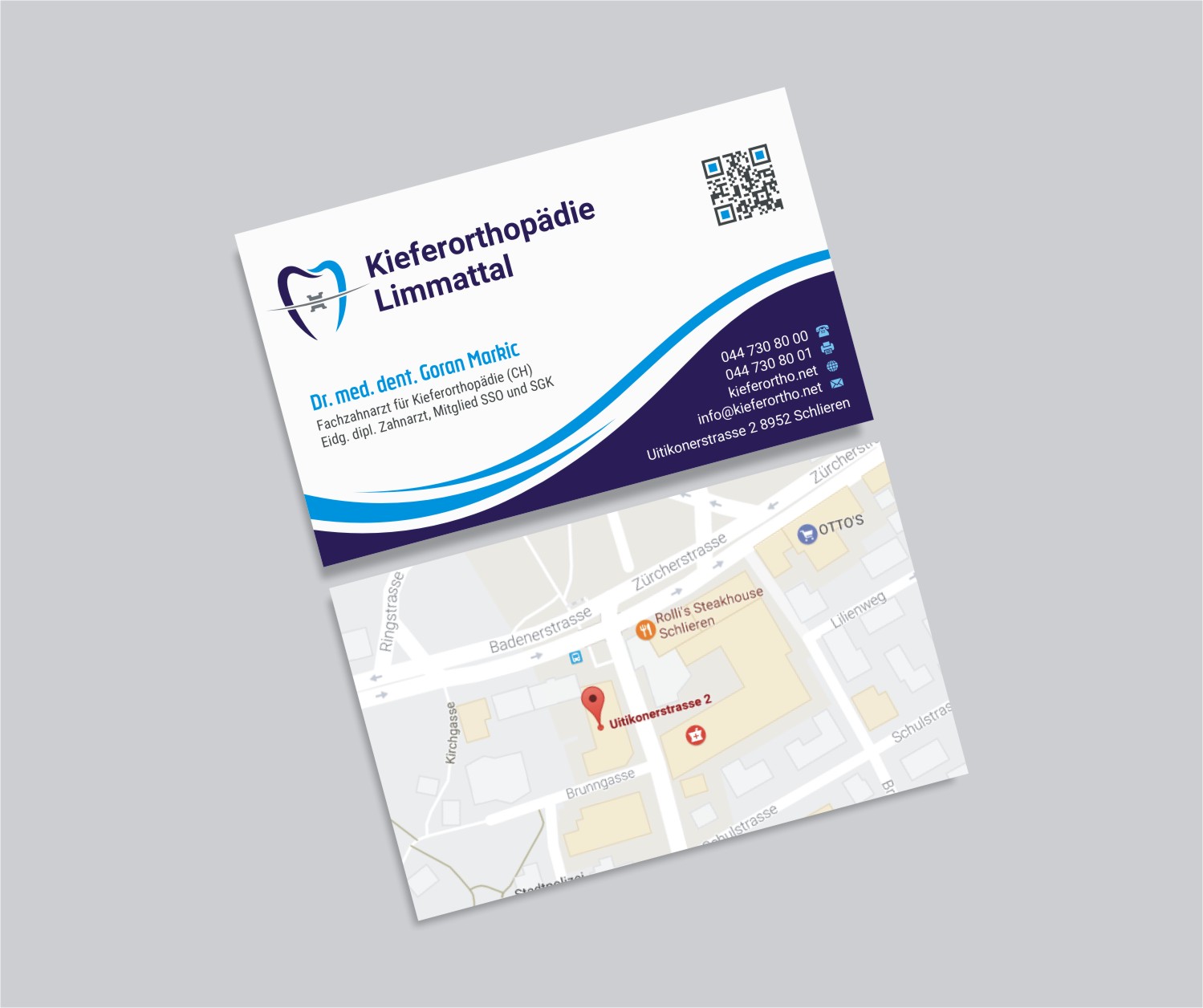 Design de Carte de Visite par INDIAN_Ashok pour Kieferorthopädie Limmattal GmbH | Design #14563711