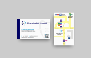 Business Card Design by INDIAN_Ashok for Kieferorthopädie Limmattal GmbH | Design: #14635041