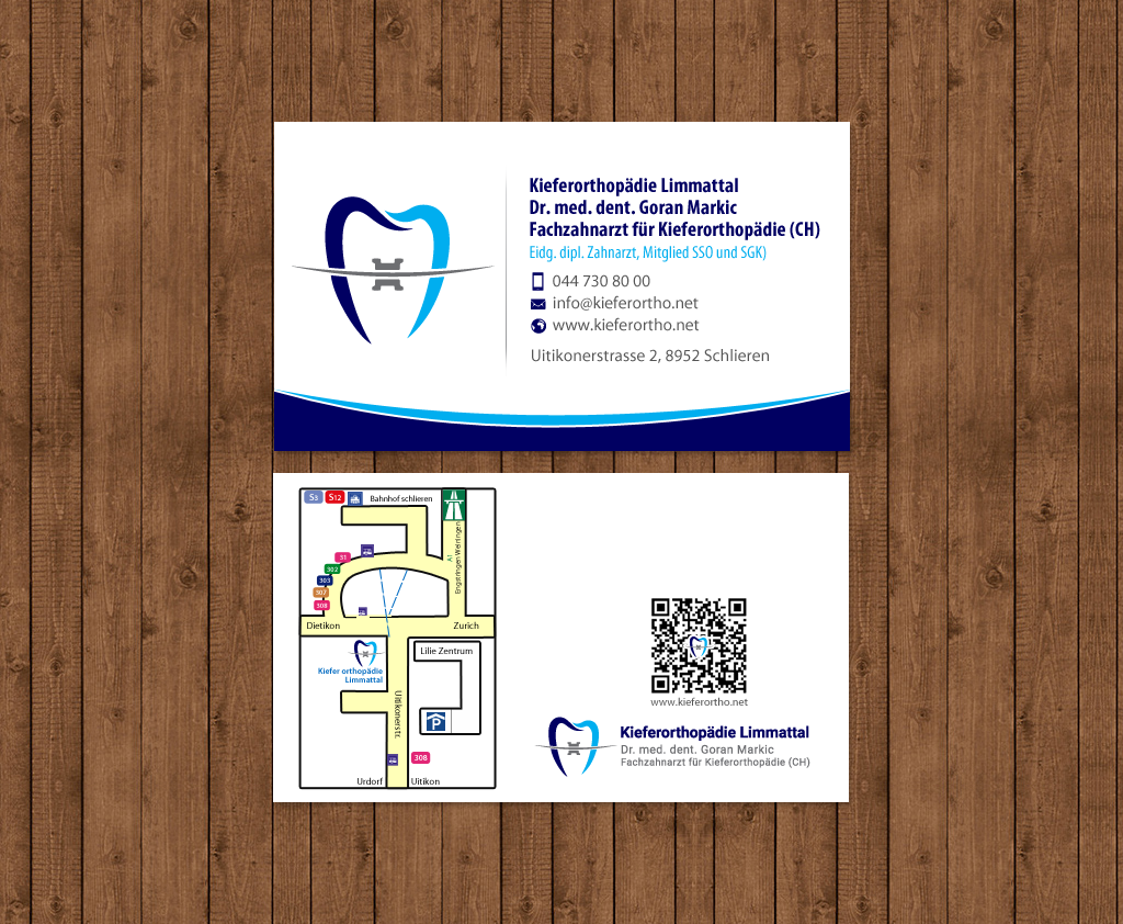 Business Card Design by chandrayaan.creative for Kieferorthopädie Limmattal GmbH | Design #14545532