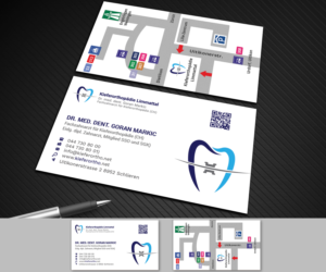 Visitenkarten-Design von Graphic Flame für Kieferorthopädie Limmattal GmbH | Design: #14552269