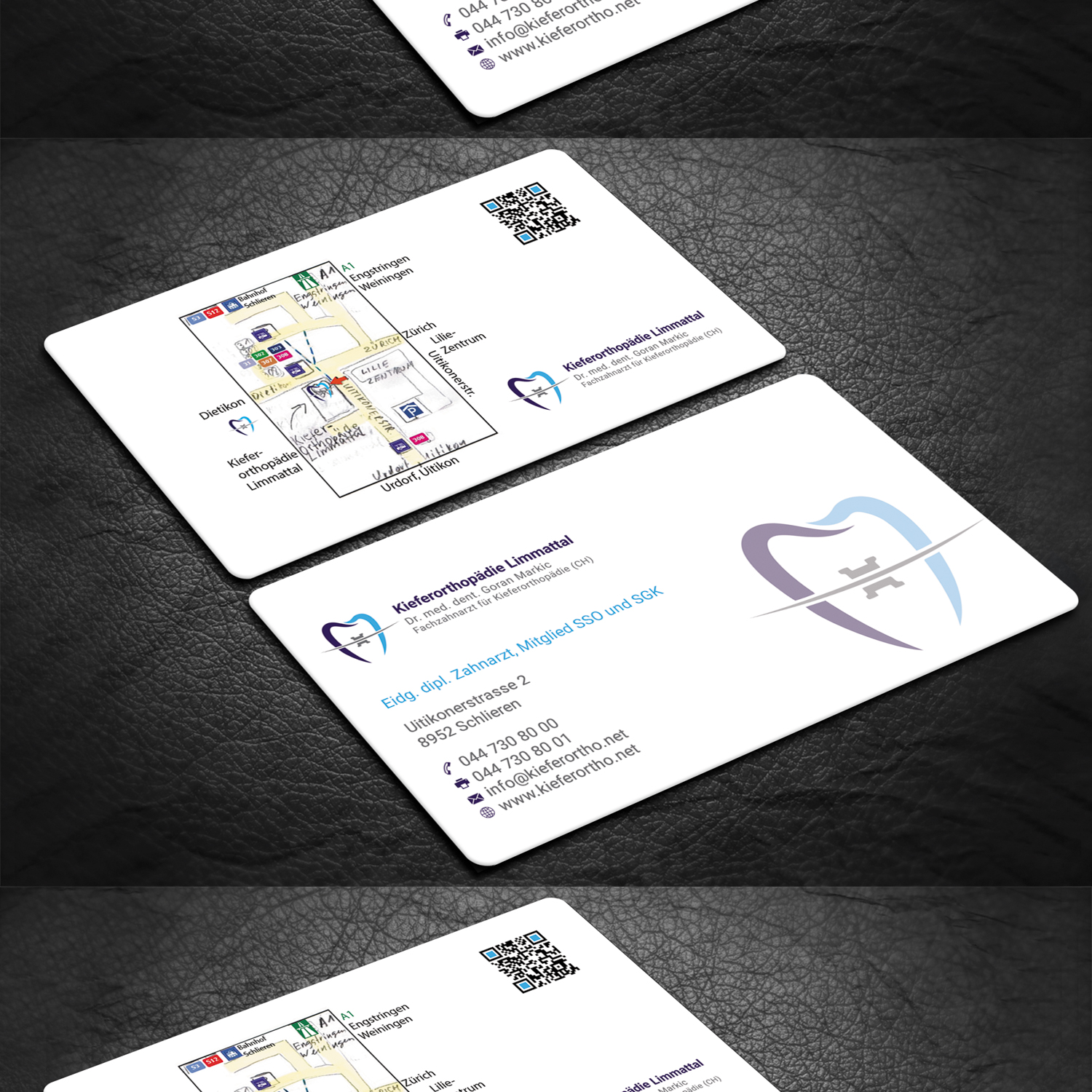 Visitenkarten-Design von now_7 für Kieferorthopädie Limmattal GmbH | Design #14634544