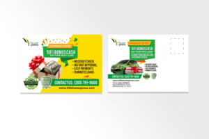 Title loan company needs a postcard design, front/back, for marketing to former customers | Postcard Design by mcoco