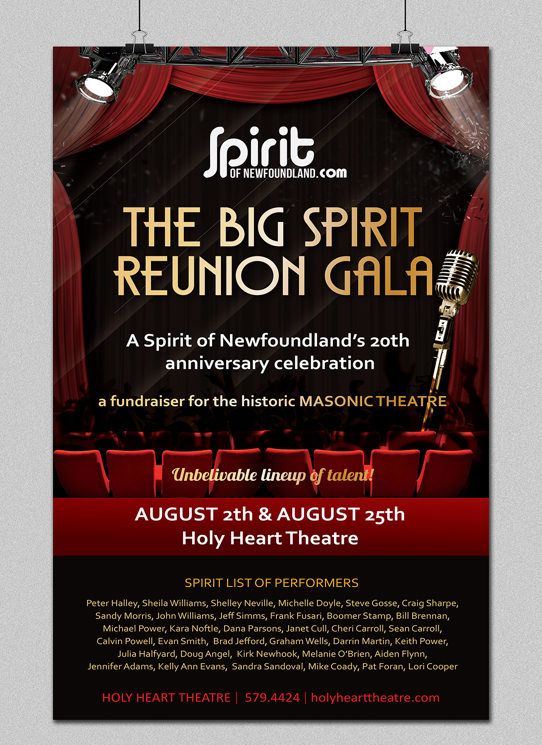 Flyer Design by alex989 for Spirit of Newfoundland Productions | Design #14565358