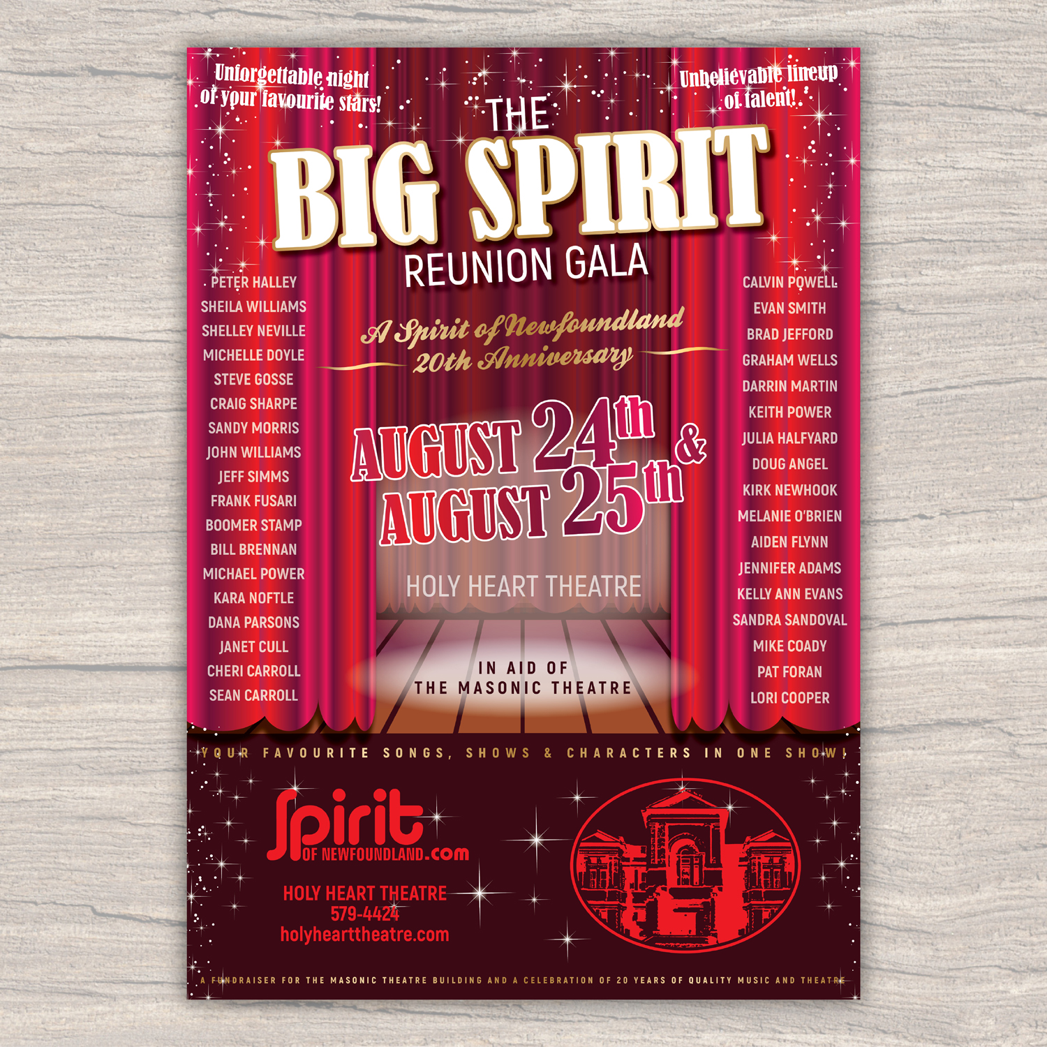Diseño de Flyer por Katyas Art and Design para Spirit of Newfoundland Productions | Diseño #14557380