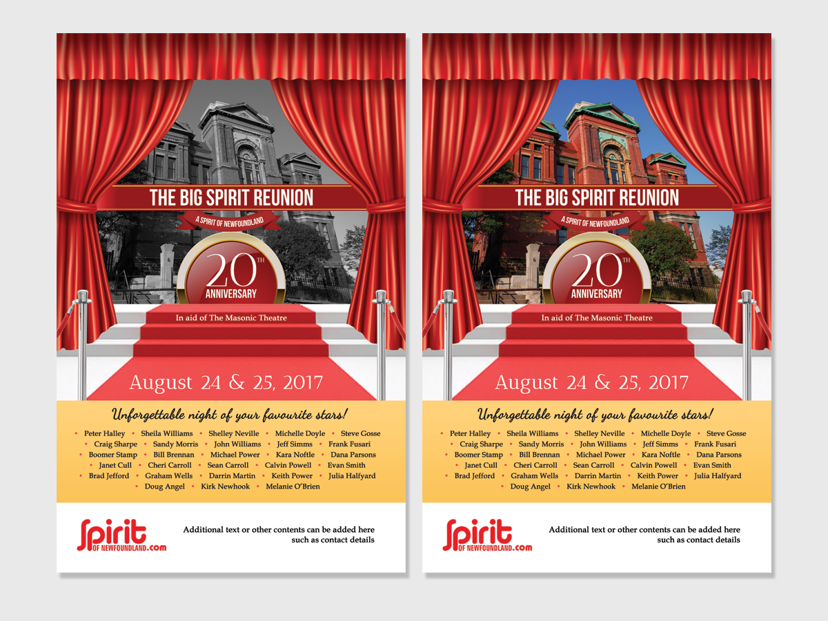 Flyer Design by LeonFX for Spirit of Newfoundland Productions | Design #14565475