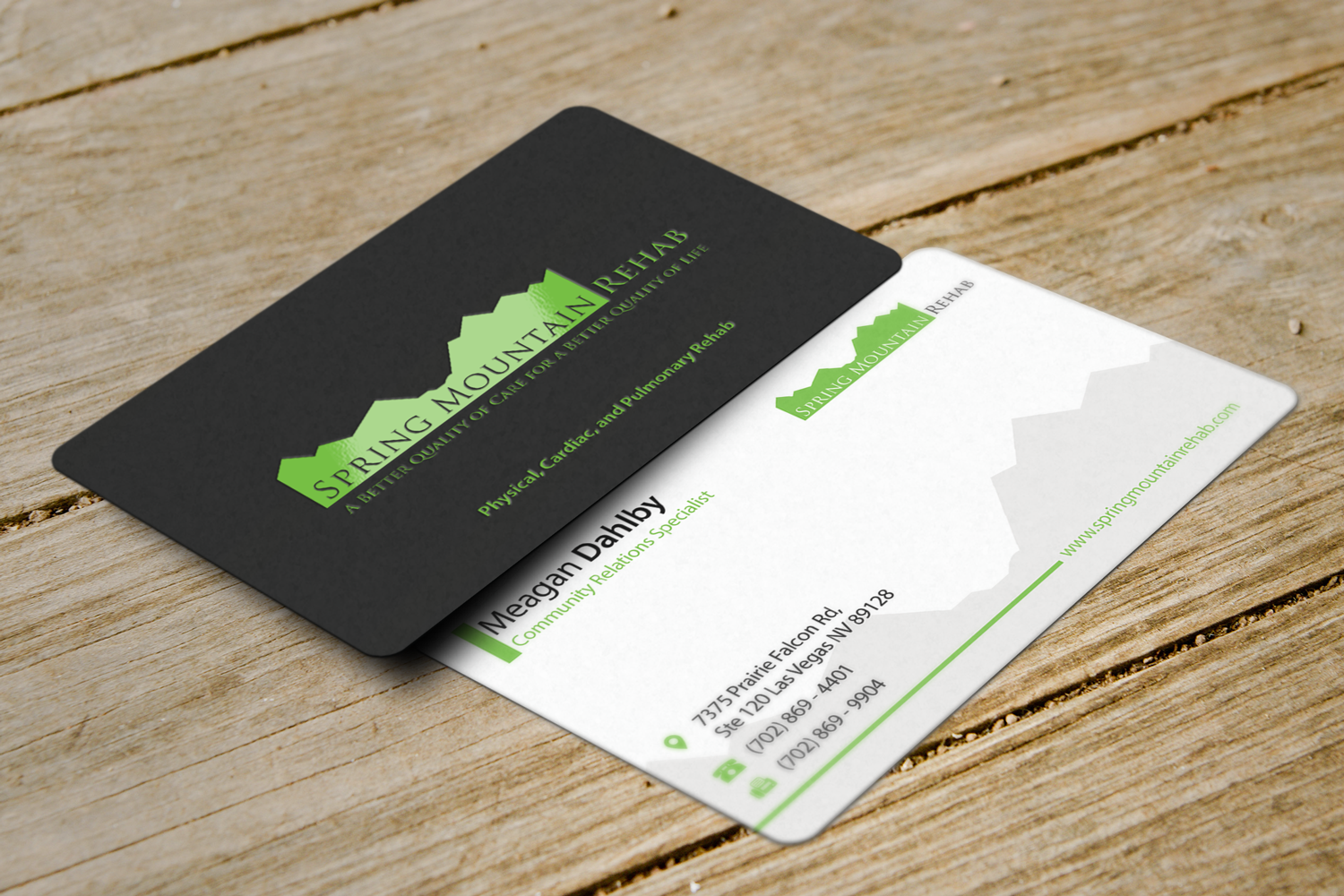 Visitenkarten-Design von Riz' für Spring Mountain Rehab | Design #14595490