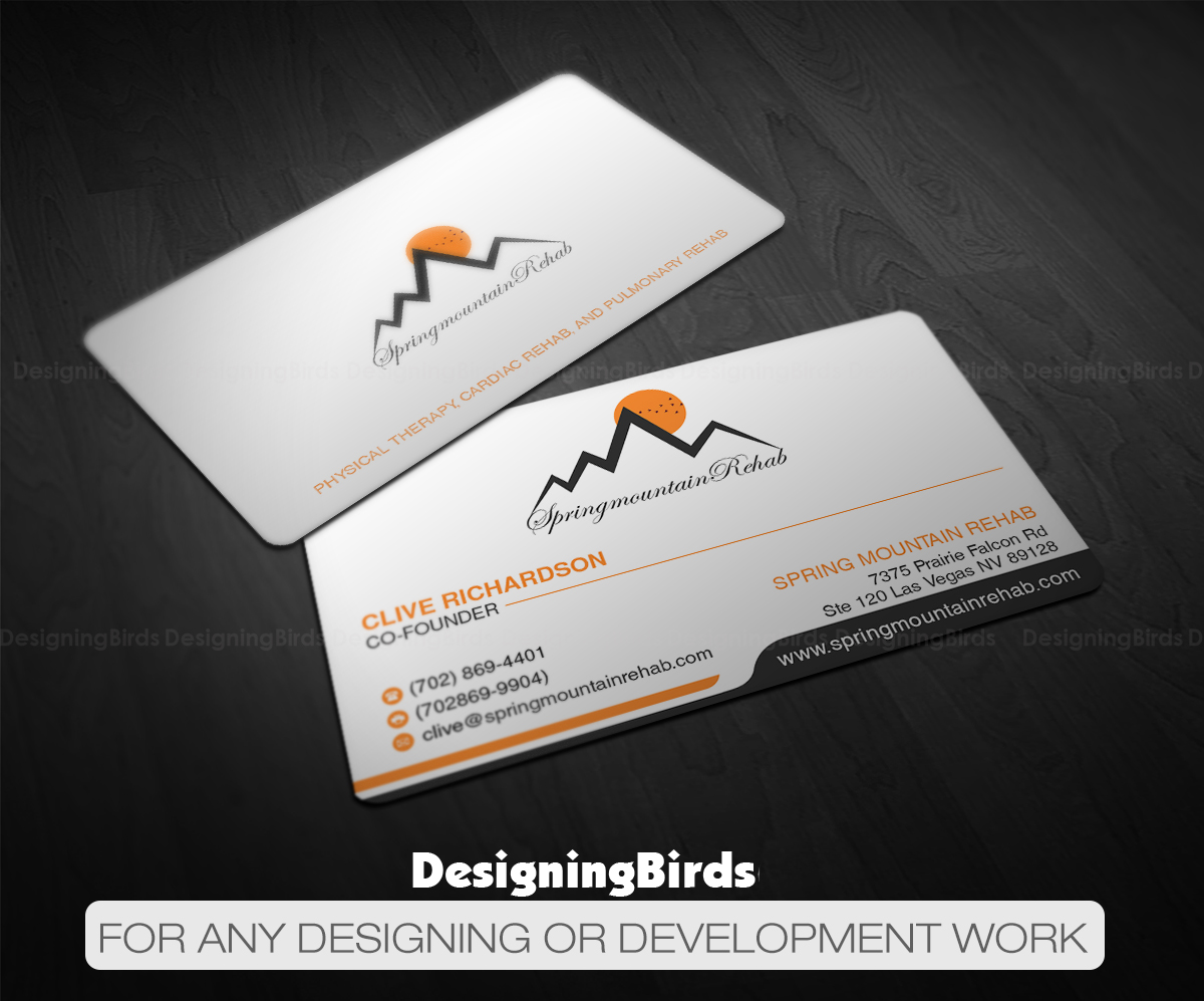 Business Card Design by Designing Birds for Spring Mountain Rehab | Design #14552609
