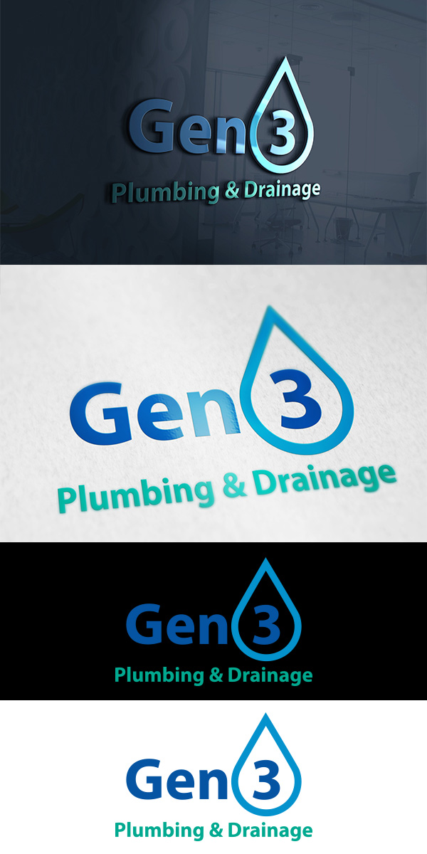 Logo Design by king solangi for Gen3 Plumbing & Drainage | Design #14556490