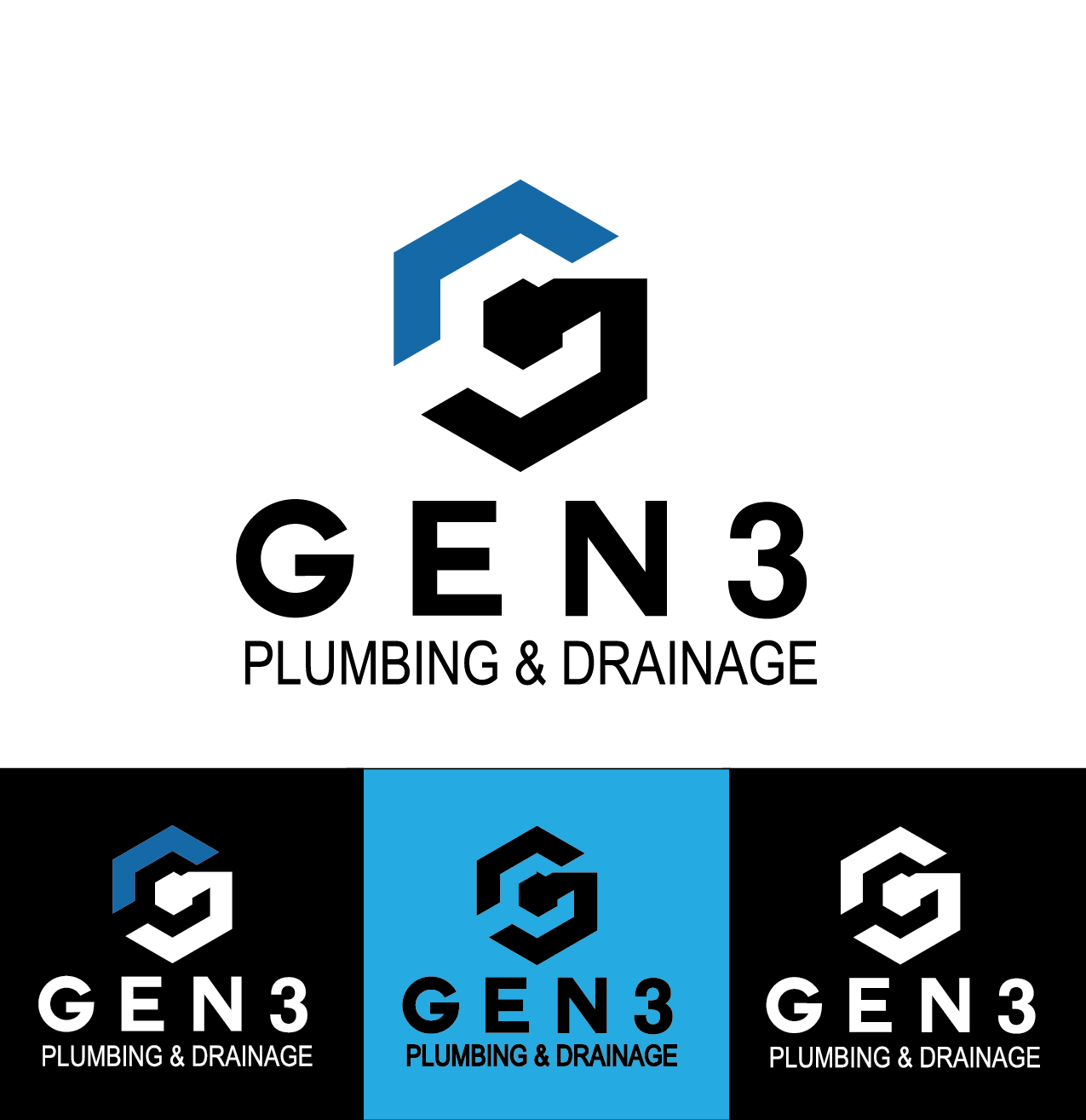 Logo Design by deskageudamus for Gen3 Plumbing & Drainage | Design #14603061