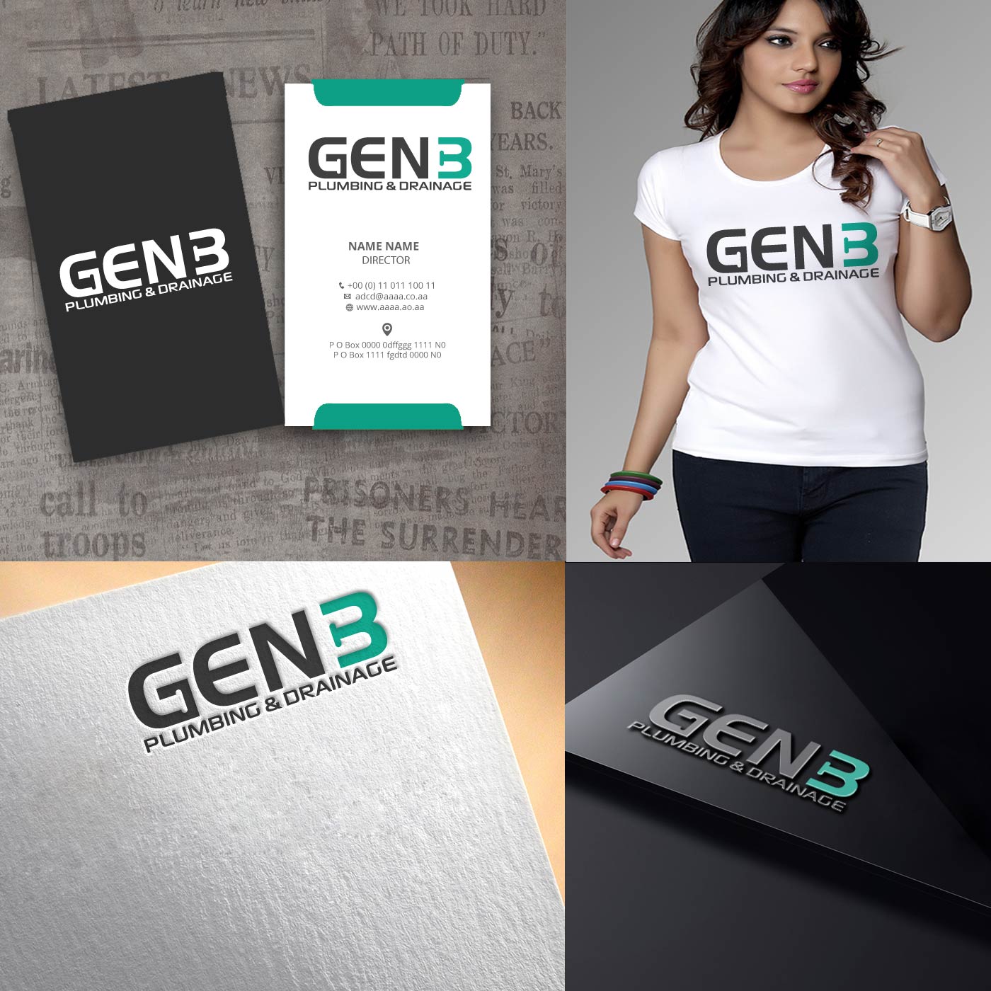 Logo Design by zebronicgraphic for Gen3 Plumbing & Drainage | Design #14568427