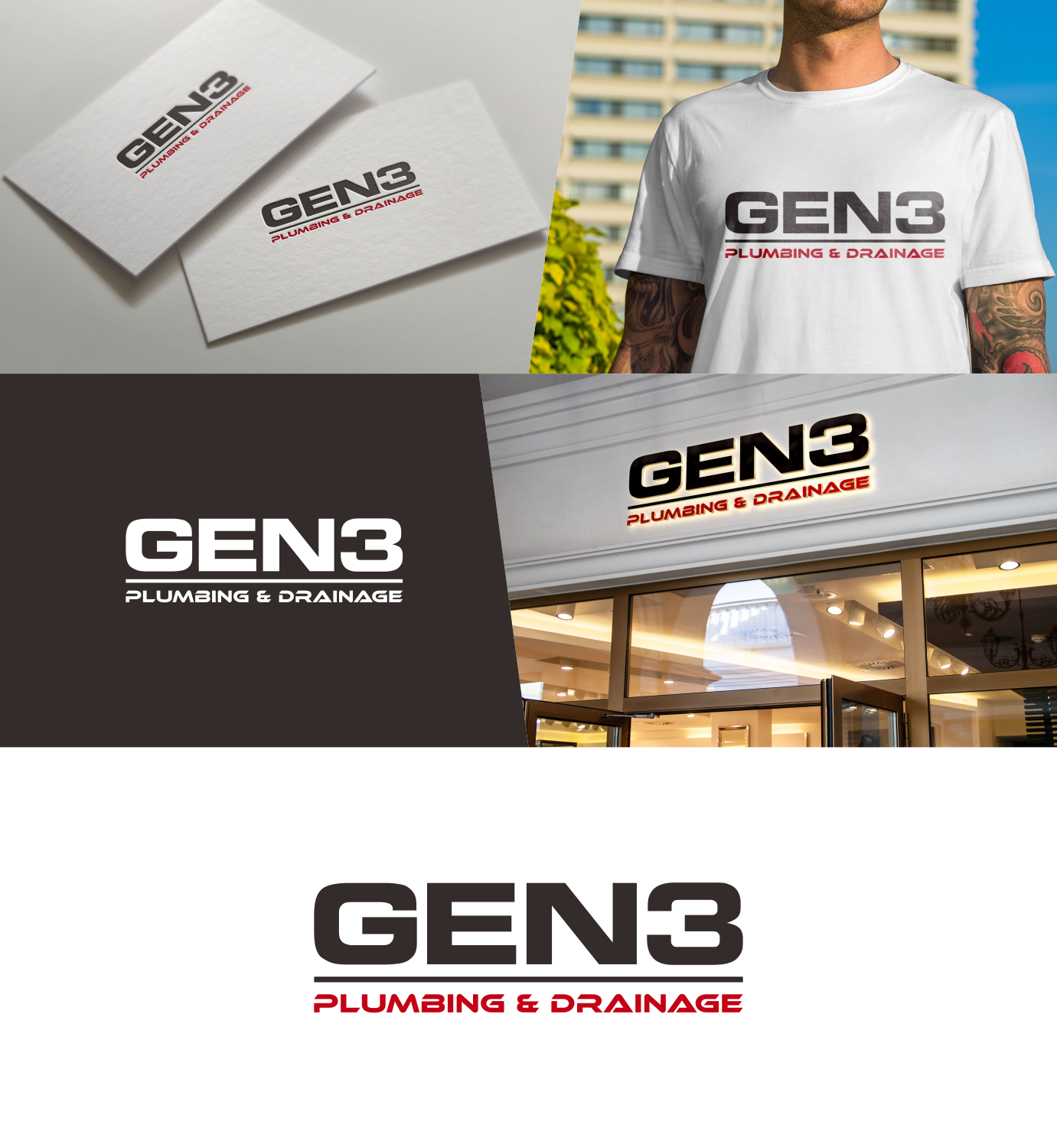 Logo Design by Tukang Angon Kebo for Gen3 Plumbing & Drainage | Design #14549835