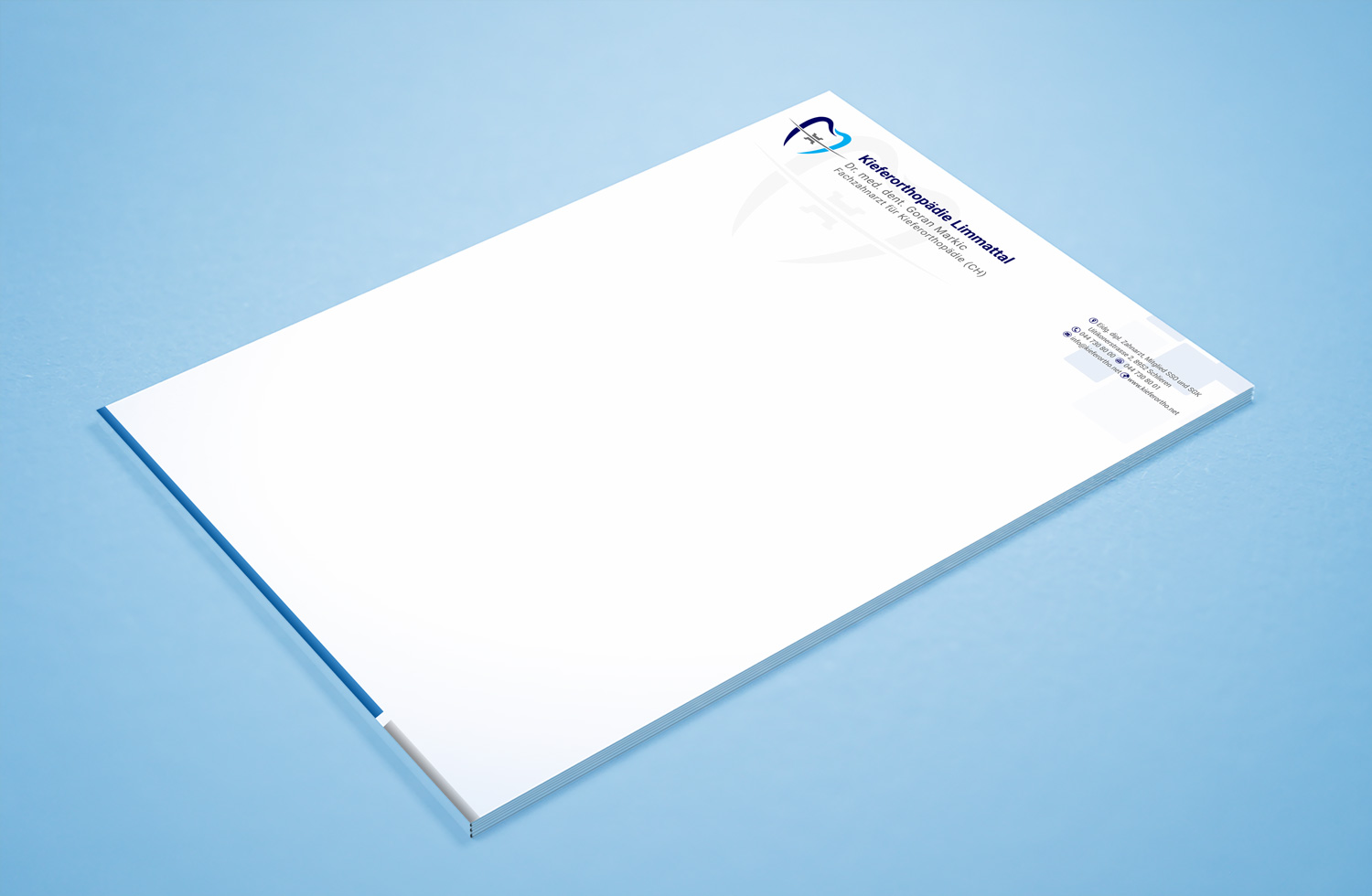 Design de Papeterie par Petter Goms pour Kieferorthopädie Limmattal GmbH | Design #14602200