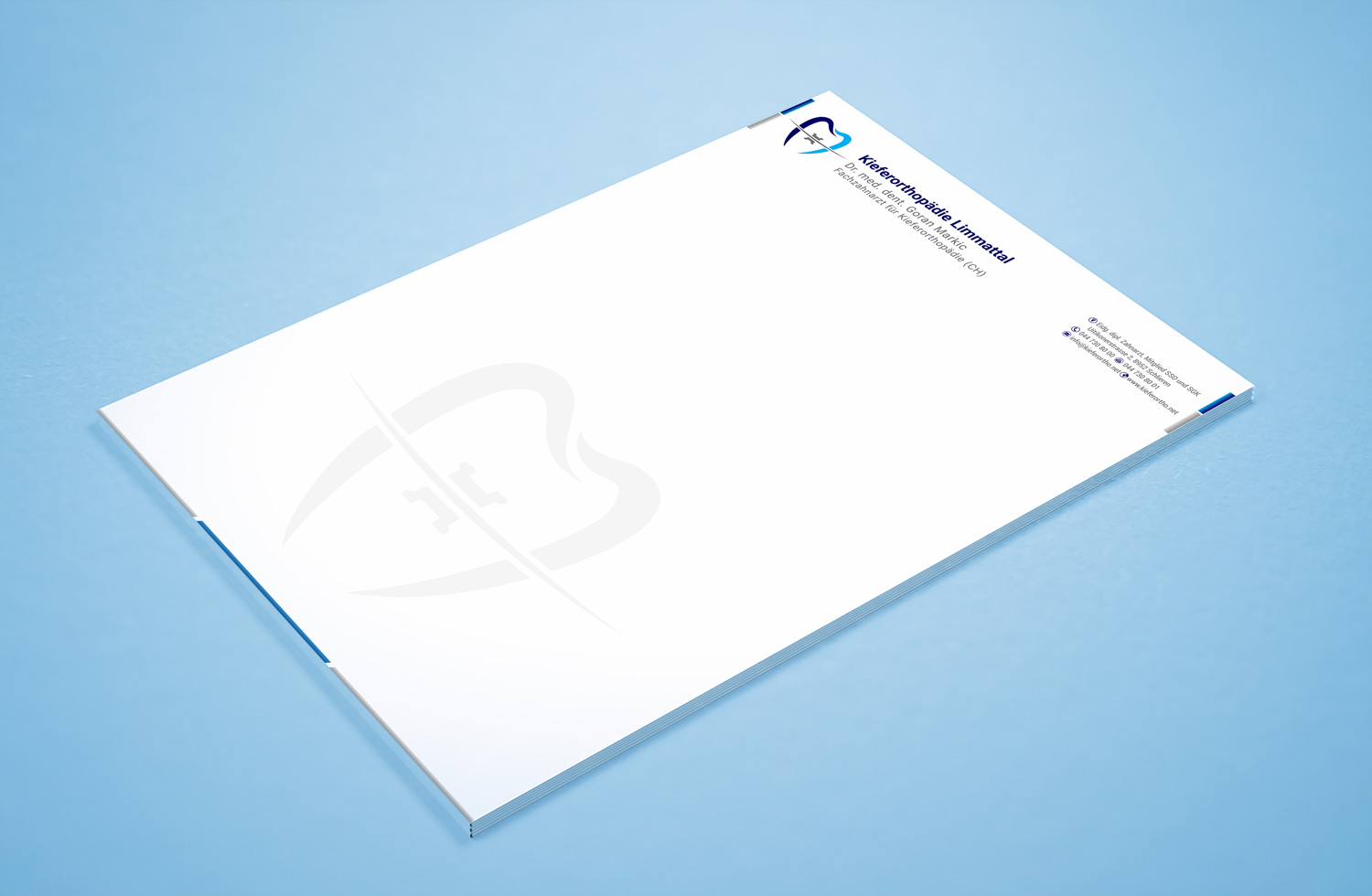 Design de Papeterie par Petter Goms pour Kieferorthopädie Limmattal GmbH | Design #14602220