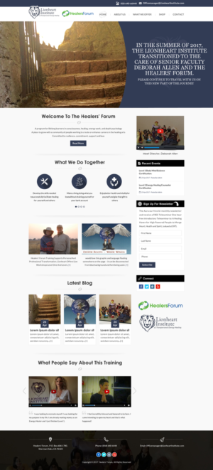 opening page for professional healing and psychology program