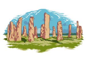 illustration of Callanish standing stones  | Illustration-Design von krizvector