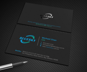 BlueSky - Rebranding, Namecard, Stationary and One Page Web