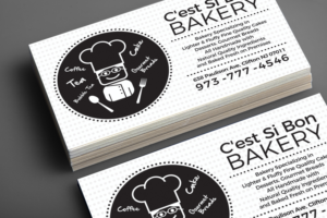 Gourmet Bakery business card - ONE SIDE ONLY