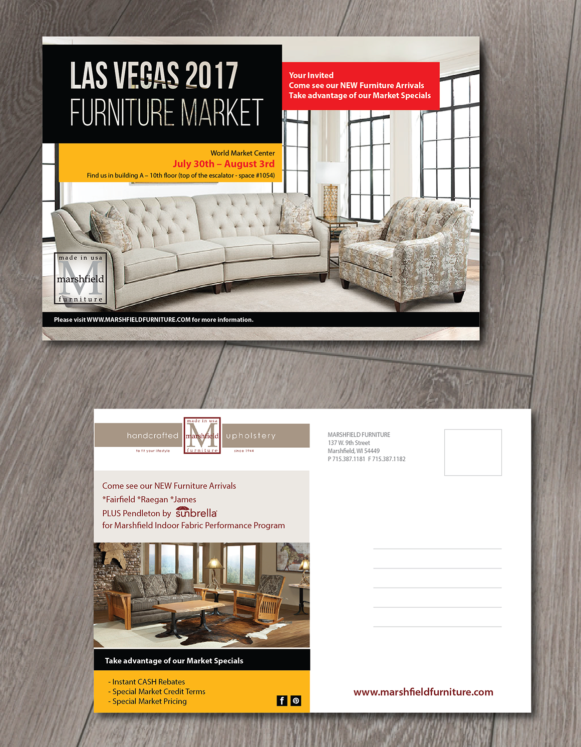 Postcard Design by Alexandar for Marshfield Furniture | Design #14645397