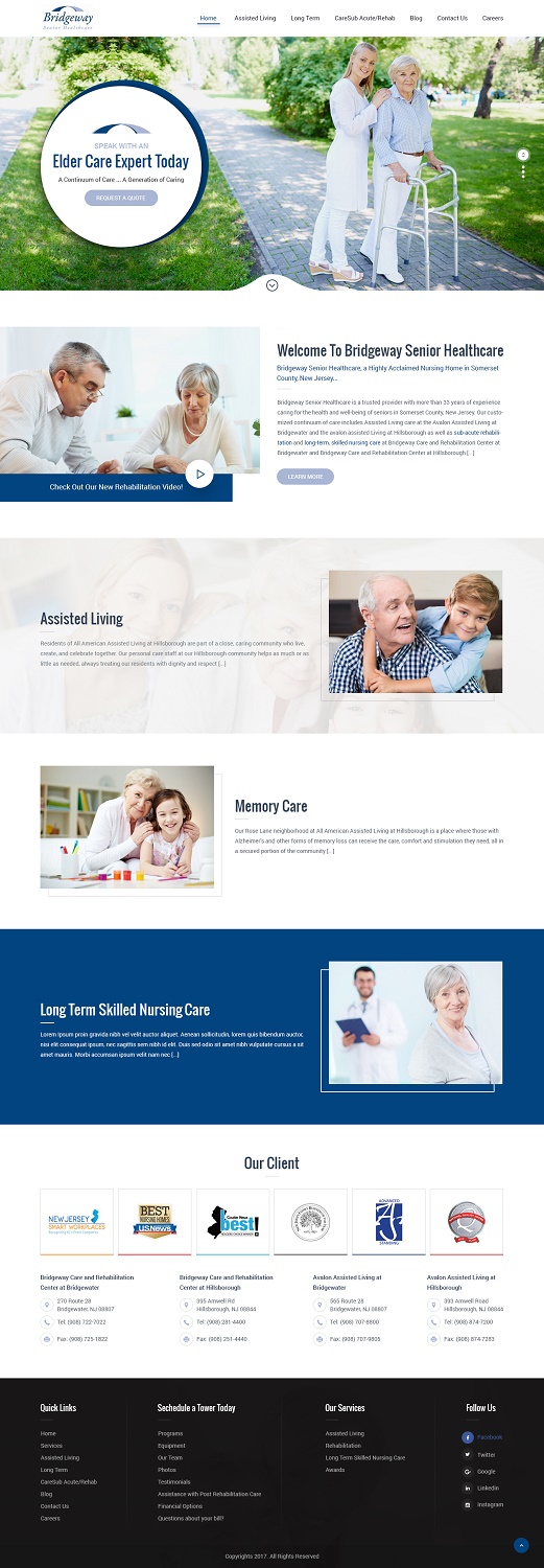 Web Design par zxsolutions pour Bridgeway Senior Healthcare | Design #14686945