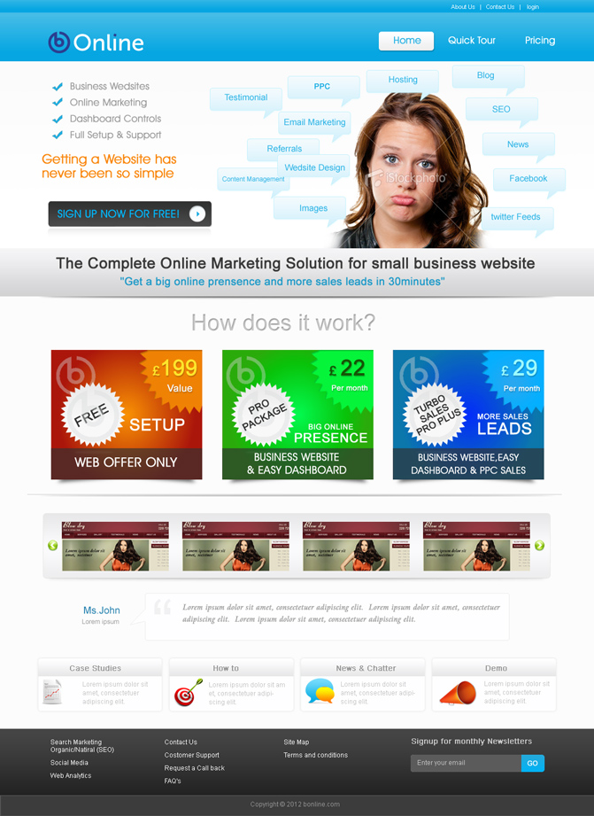 Web-Design von rajesh prn für bOnline Ltd. | Design #565499