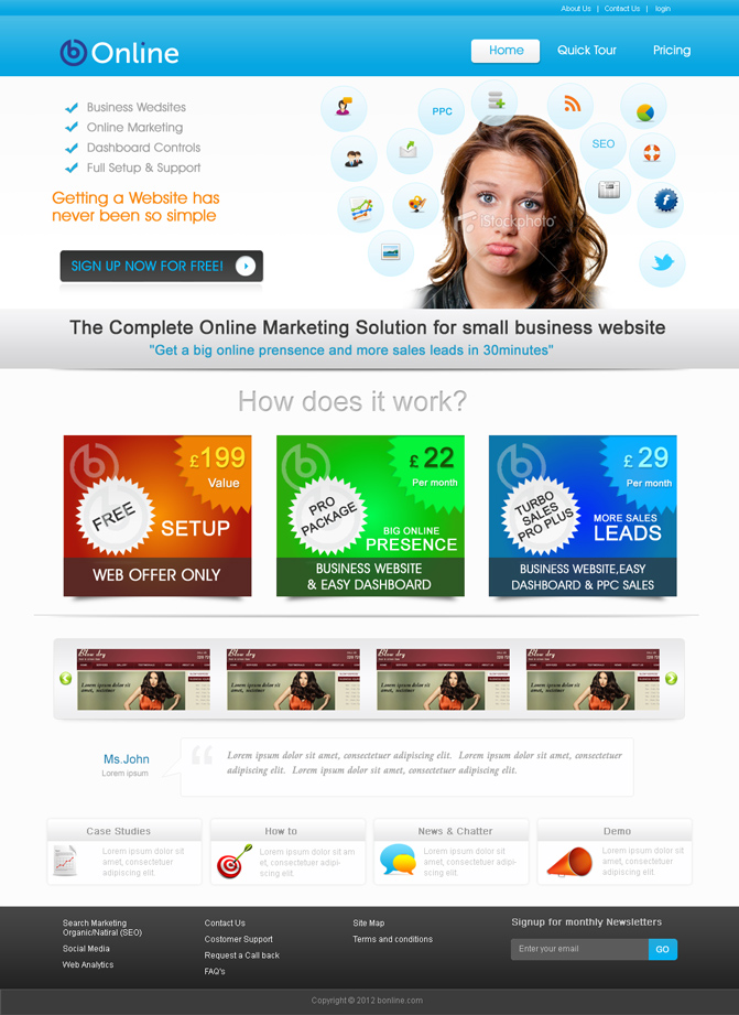 Web-Design von rajesh prn für bOnline Ltd. | Design #566485