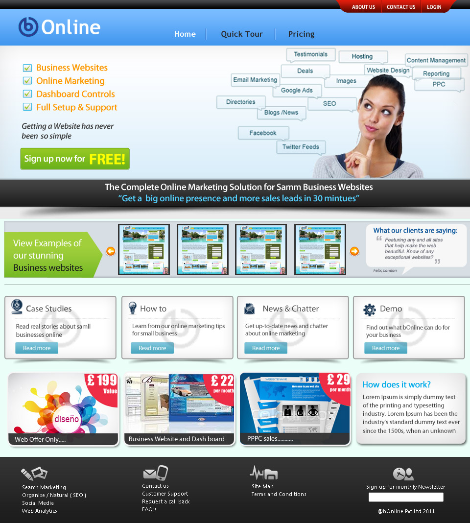 Web-Design von OM für bOnline Ltd. | Design #565811