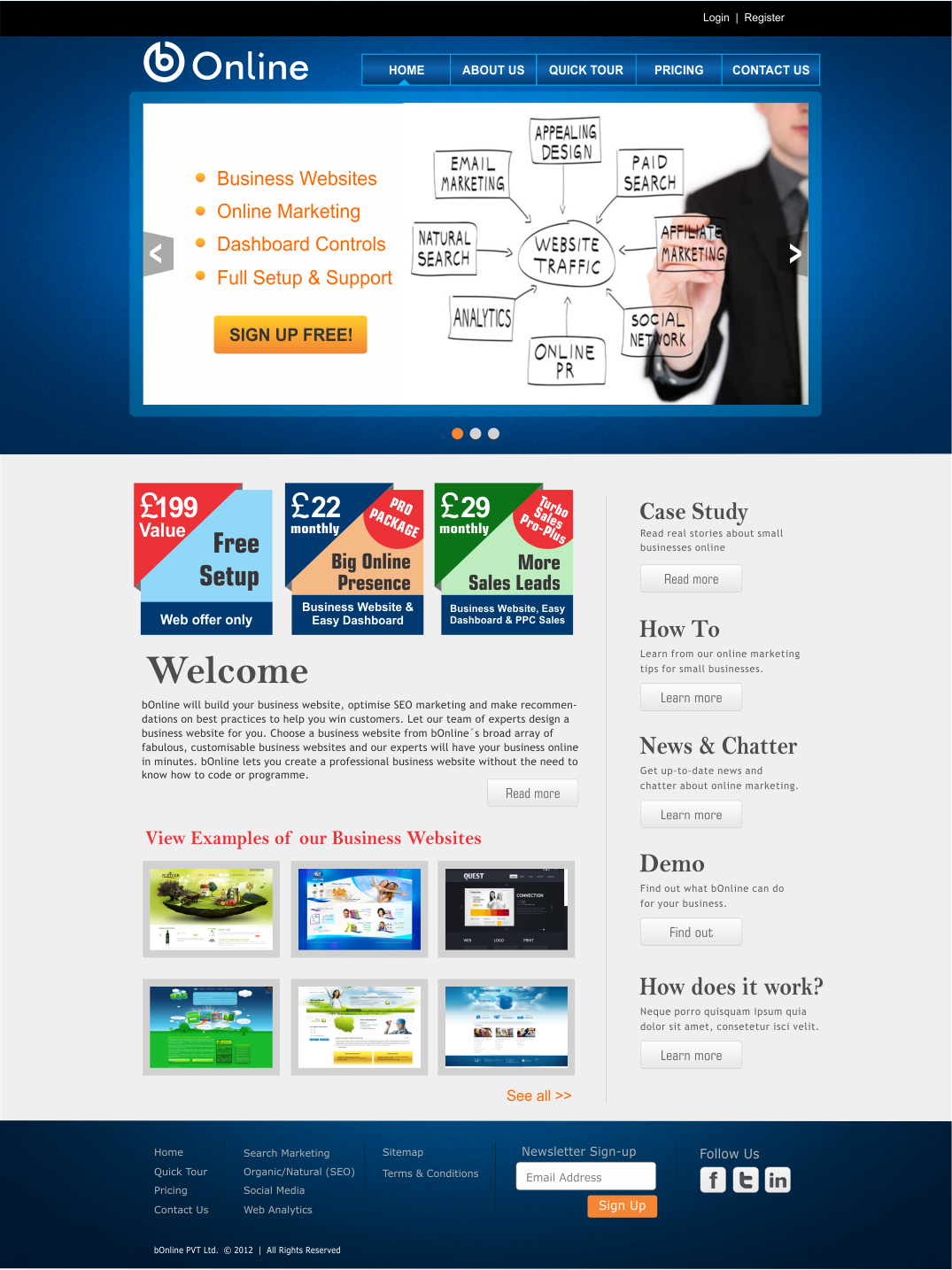 Web-Design von CreativeIyke für bOnline Ltd. | Design #565842