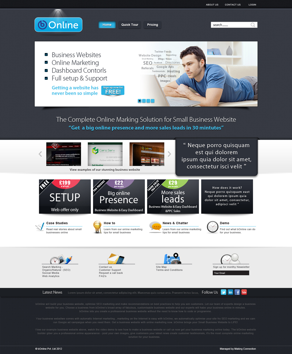 Web-Design von Impressive Sol für bOnline Ltd. | Design #565509