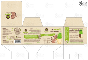 Love cats? Love the planet? We need a design for the most eco-friendly cat grass kit box ever! | Packaging Design by SofiaDesignStudio