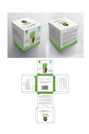 Love cats? Love the planet? We need a design for the most eco-friendly cat grass kit box ever! | Packaging Design by PONIES AND ALIENS