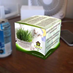 Love cats? Love the planet? We need a design for the most eco-friendly cat grass kit box ever! | Packaging Design by jaycobbb