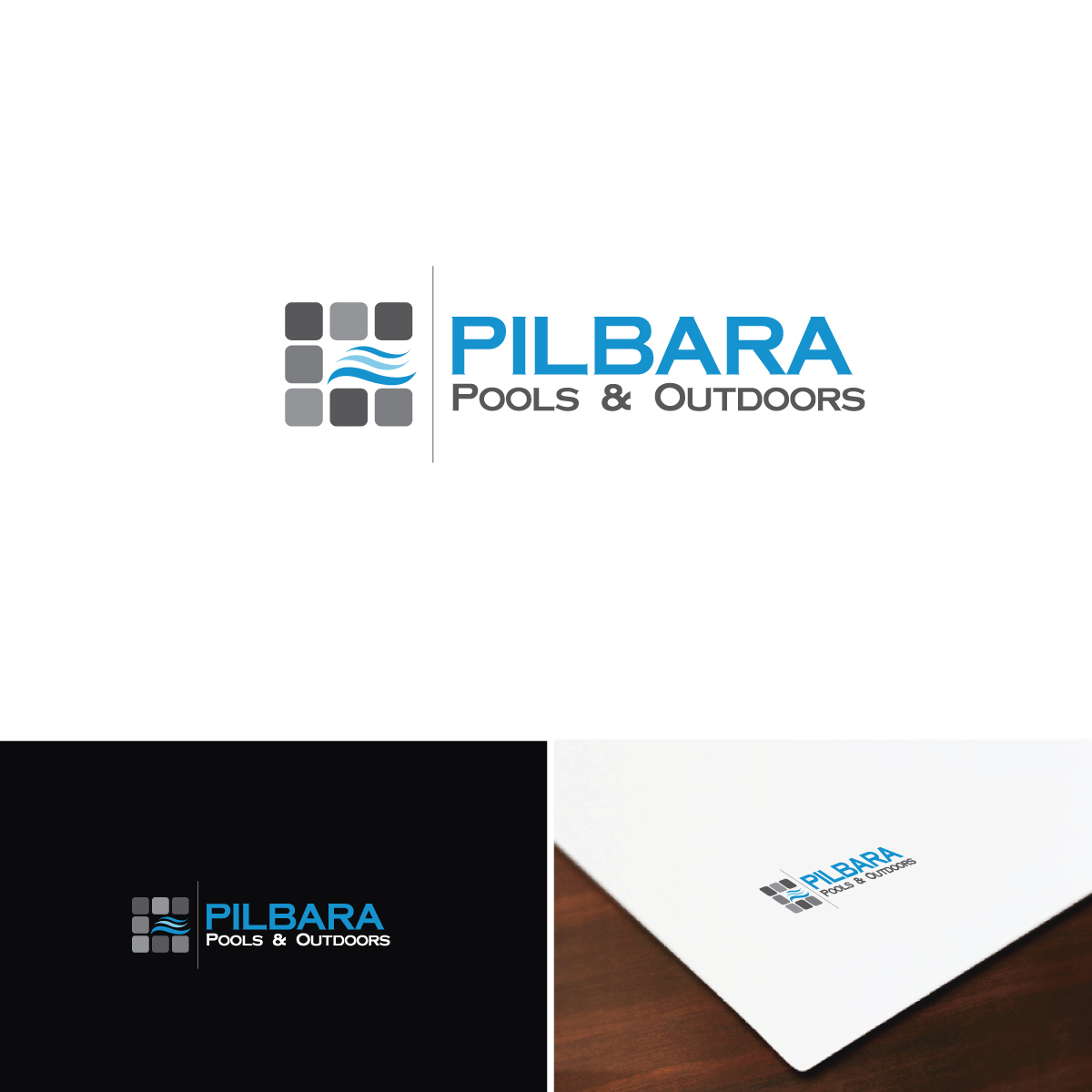Logo Design by webeezine for Pilbara Pools & Outdoor | Design #14591692