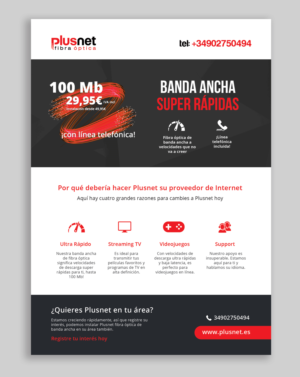 a5 flyer for Fiber optic ISP | Diseño de Flyer por AbyJohns
