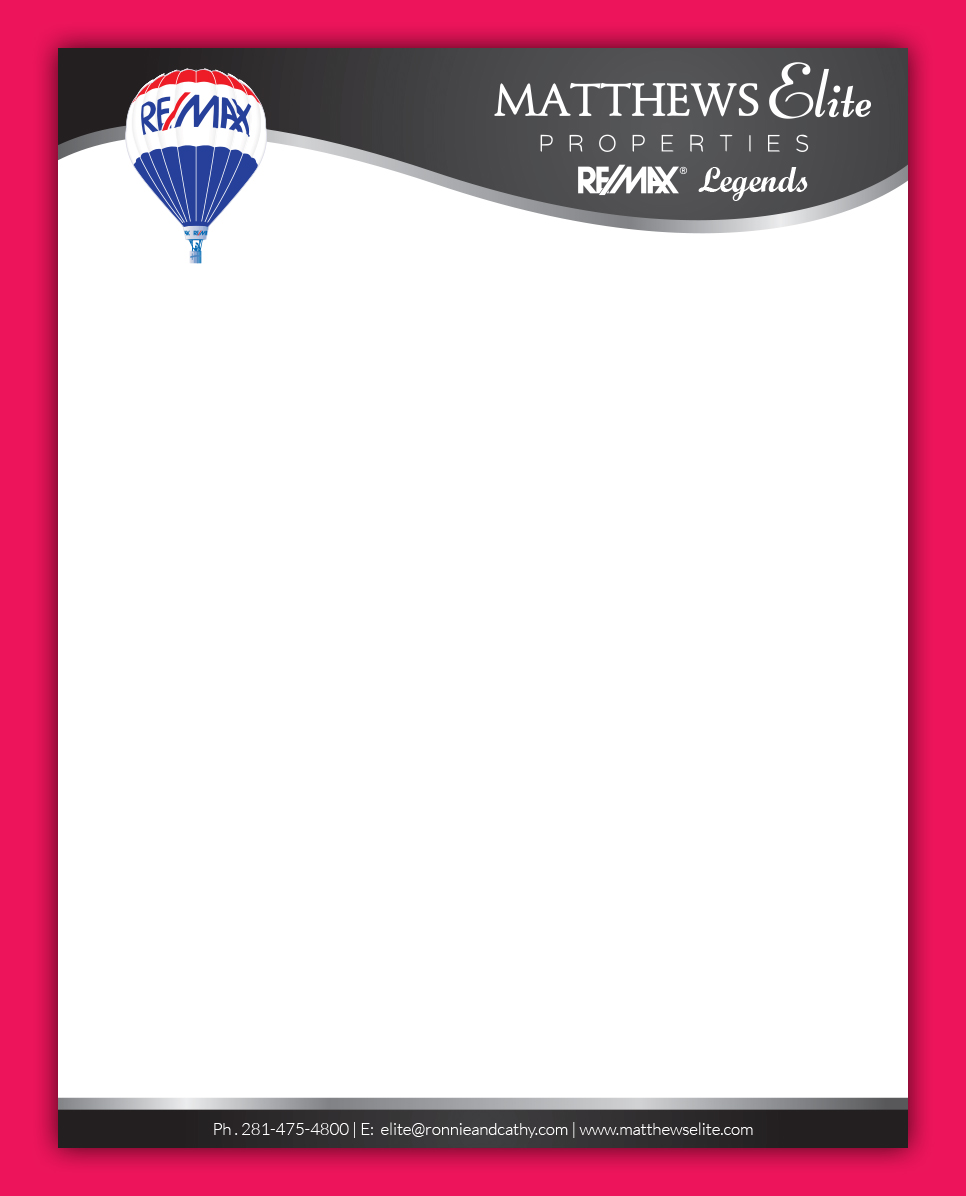 Briefkopf-Design von Priyo Subarkah für Matthews Elite, RE/MAX Legends | Design #14595114