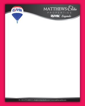 Briefkopf-Design von Priyo Subarkah für Matthews Elite, RE/MAX Legends | Design: #14595114