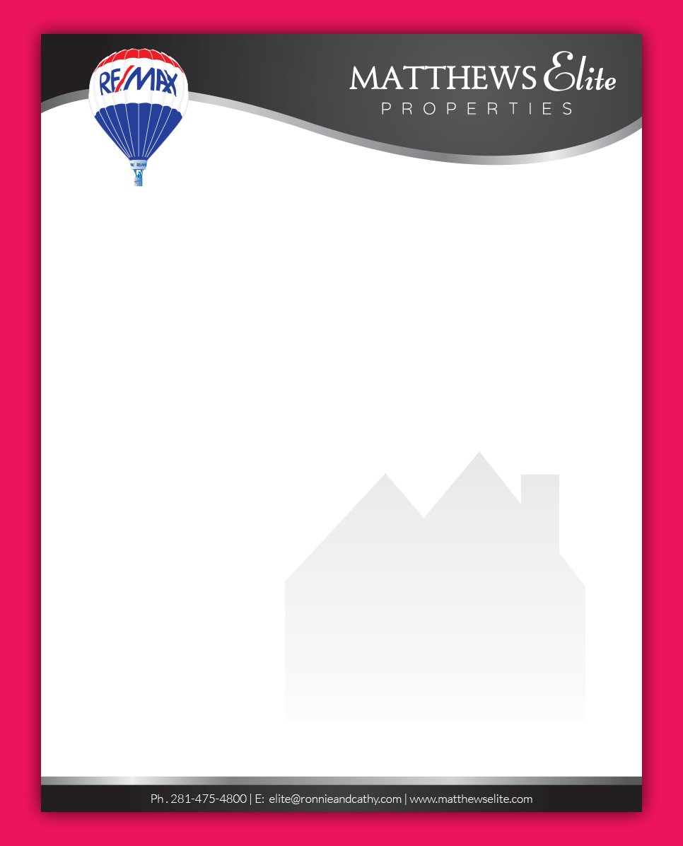 Letterhead Design by Priyo Subarkah for Matthews Elite, RE/MAX Legends | Design #14596657
