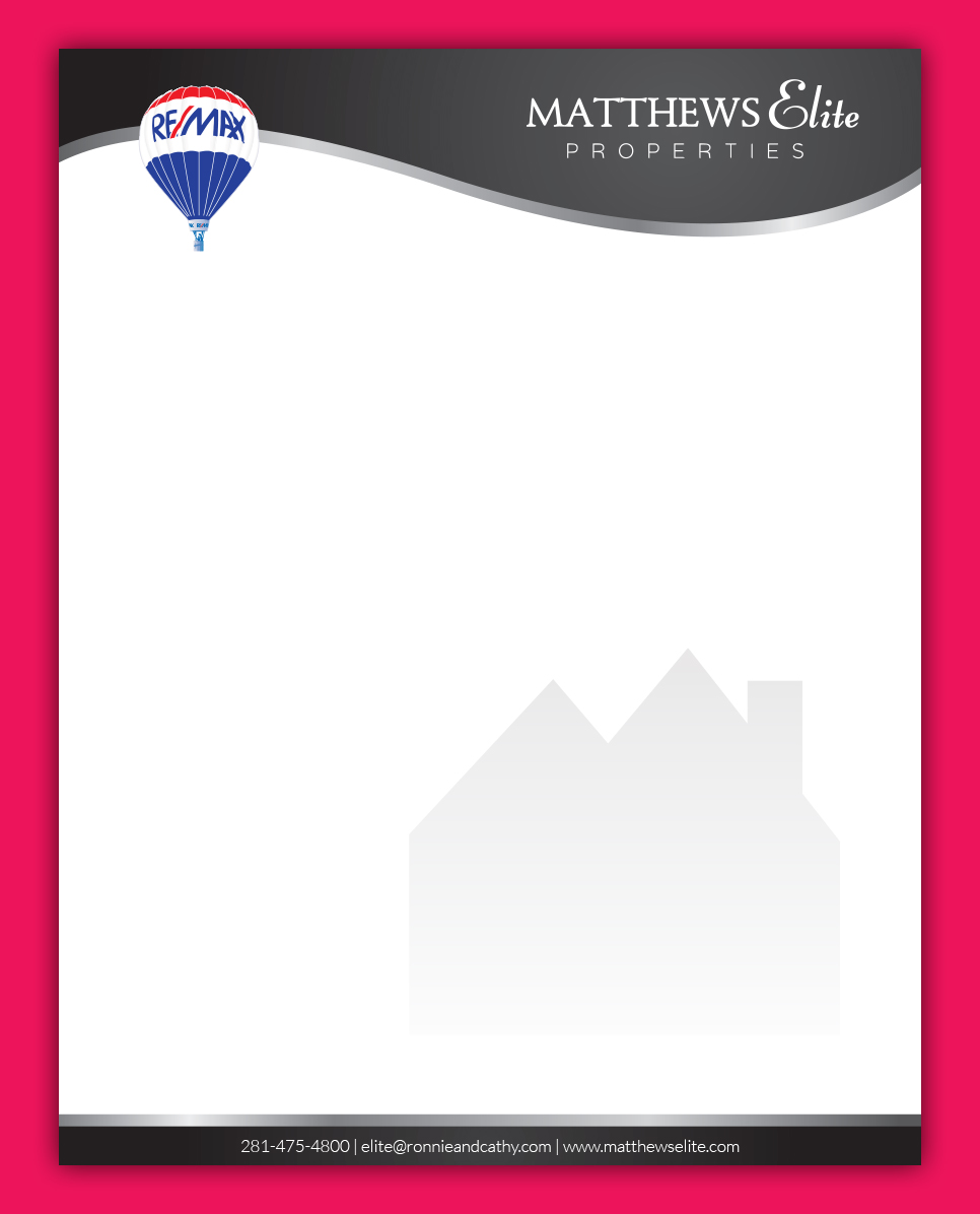 Letterhead Design by Priyo Subarkah for Matthews Elite, RE/MAX Legends | Design #14614498