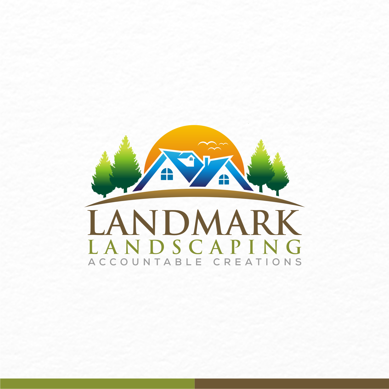 Logo Design by OwlStudios for Landmark Landscaping | Design #14605220