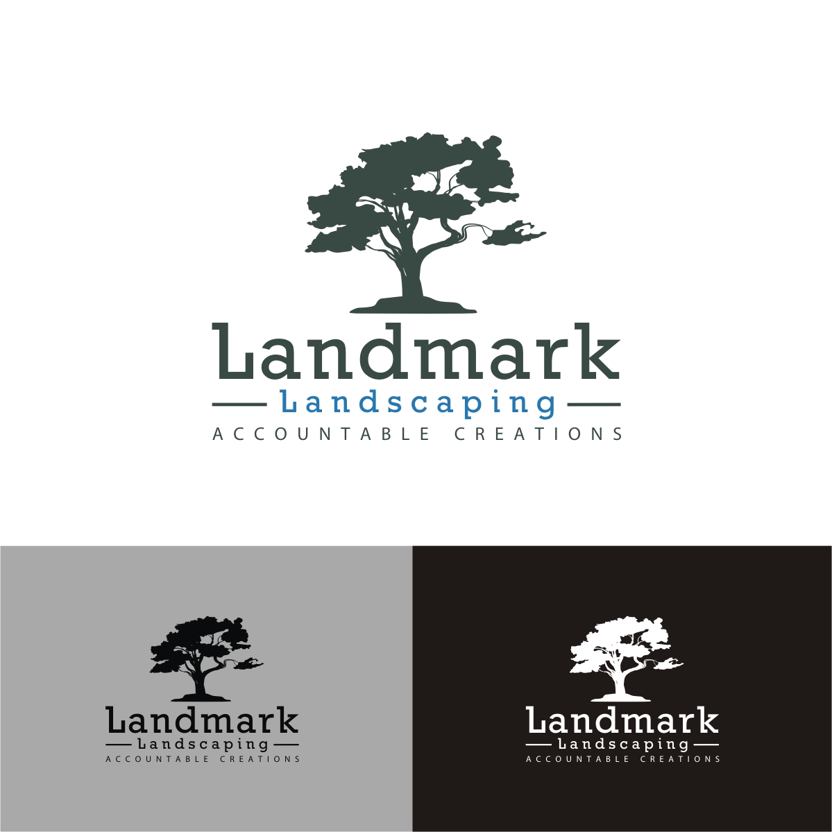 Logo Design by webeezine for Landmark Landscaping | Design #14616648