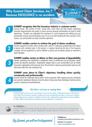 Design de Carte Postale par Sarina.dsg pour Summit Claim Services, Inc. | Design : #14593050