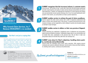 Design de Carte Postale par Sarina.dsg pour Summit Claim Services, Inc. | Design : #14594727