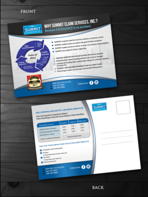 Design de Carte Postale par innovative earth pour Summit Claim Services, Inc. | Design : #14618835