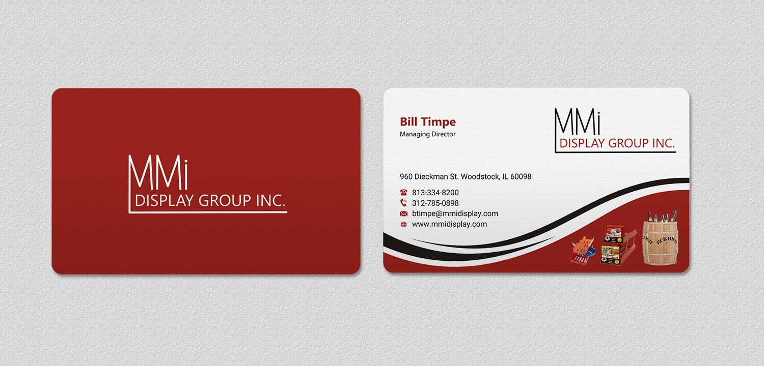 Business Card Design by INDIAN_Ashok for MMI DISPLAY GROUP, INC. | Design #14588175